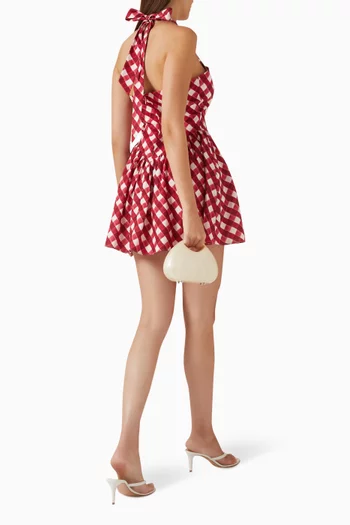 Polly Mini Dress in Linen Blend