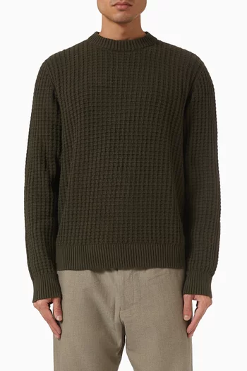 سترة بفتحة رقبة مستديرة قطن