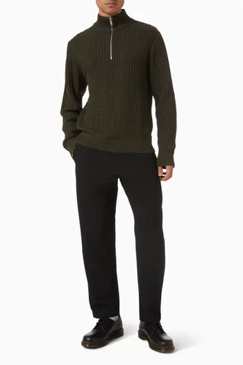 سترة بسحّاب قصير قطن عضوي