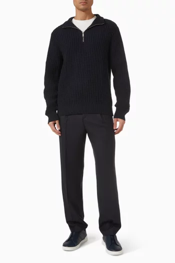 سترة بسحّاب قصير قطن عضوي