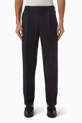 Loose Fit Pants in Wool-blend