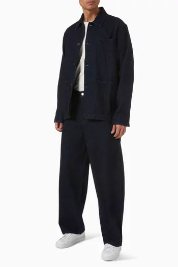 بنطال جينز بقصة ساق مستقيمة دينم