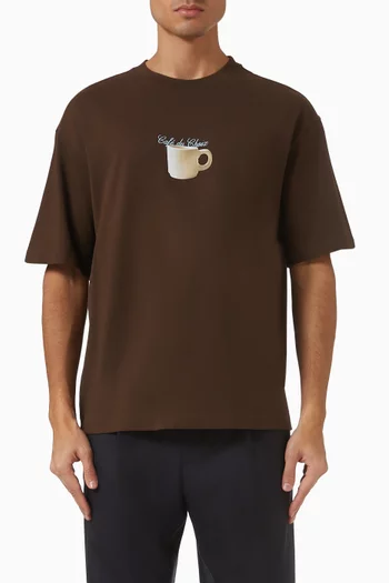 تي شيرت بطبعة قطن عضوي