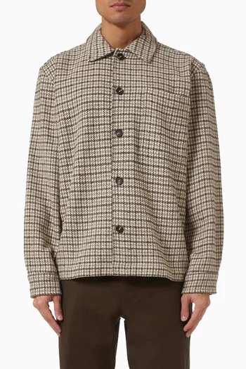 Check Overshirt in Wool-blend