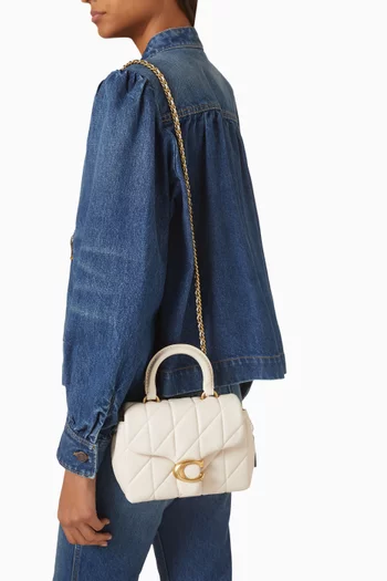 حقيبة تابي مبطنة بيد علوية جلد