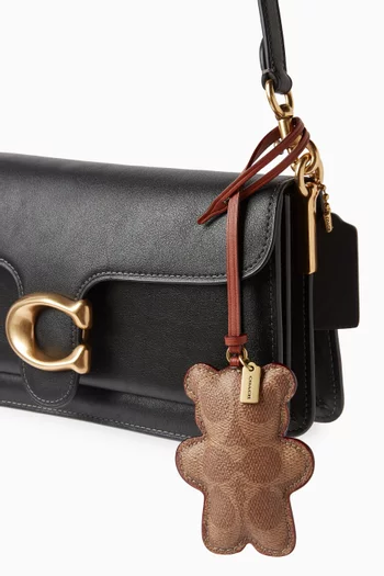 Puffy Bear Bag Charm in Signature Canvas