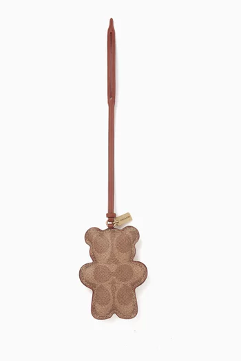 Puffy Bear Bag Charm in Signature Canvas