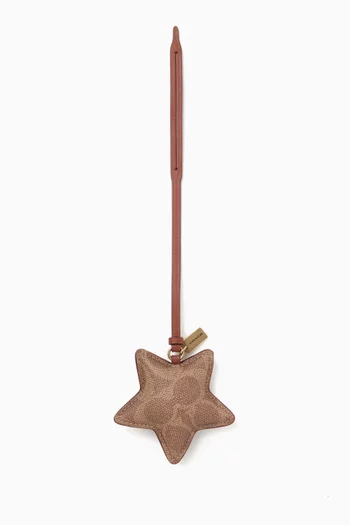 Puffy Star Bag Charm in Signature Canvas