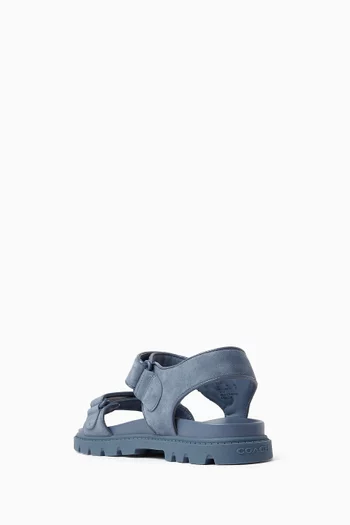 Brynn Logo Sandals in Leather