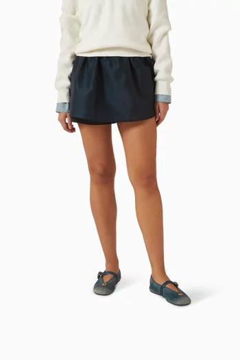 Sculpted C Loved Mary Jane Ballerina Flats in Denim & Leather