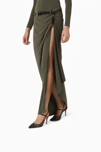 حذاء كلاسيك إدواردو بسير خلفي وكعب 85 مم قماش شبكي