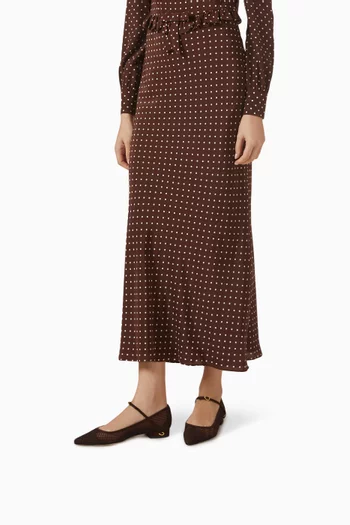 حذاء باليرينا لورينزو بكعب مسطح قماش شبكي