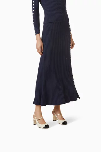 حذاء كلاسيك ماتيا بسير خلفي وكعب 65 مم جلد