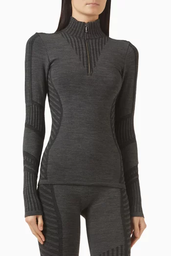 بلوزة سيما بطبقة حرارية مزيج صوف