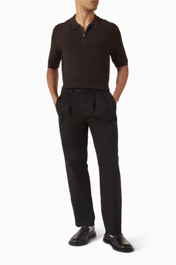 تي شيرت بولو باري بسحّاب قطن وكشمير