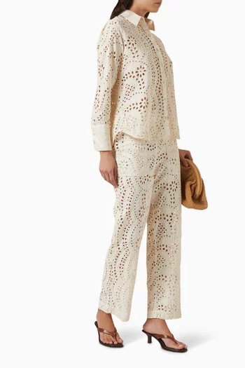 Anny Broderie Anglaise Shirt in Cotton