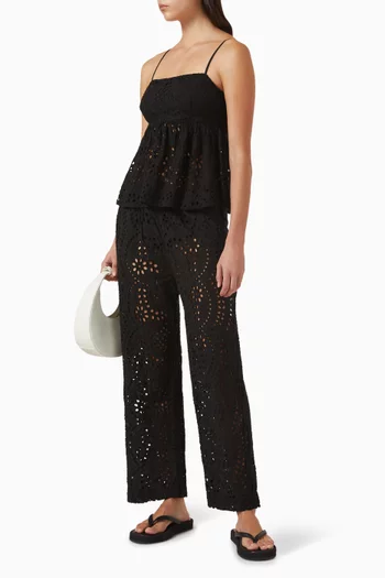 Asha Broderie Anglaise Blouse in Cotton