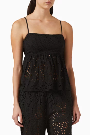 Asha Broderie Anglaise Blouse in Cotton