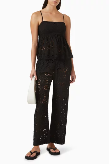 Ova Broderie Anglaise Pants in Cotton