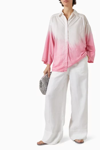 قميص أليا بقصة فضفاضة قطن