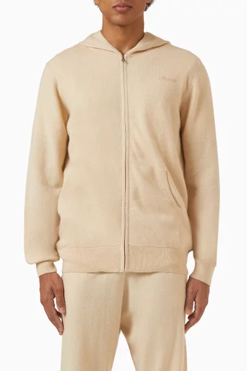 Zipper Vest Hoodie in Cashmere