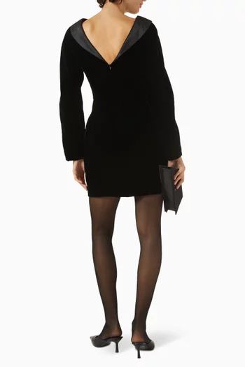 فستان قصير مخمل