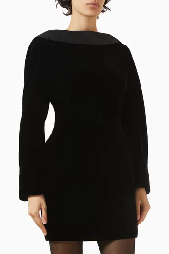 فستان قصير مخمل