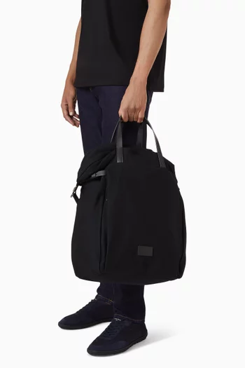 حقيبة ظهر قابلة للطي بشعار الماركة قماش شبكي