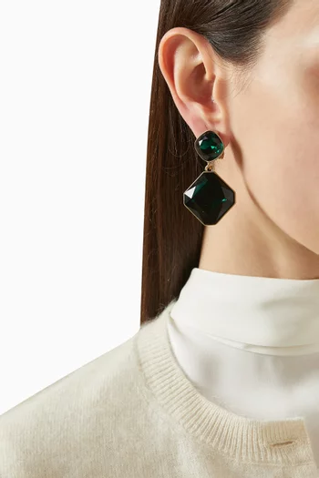 أقراط مرصعة بكريستال سواروفسكي بمشبك