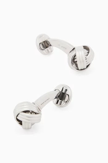 Knot Cufflinks in Sterling Silver