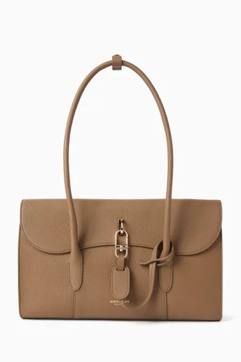 Rectangular Shoulder Bag in Leather