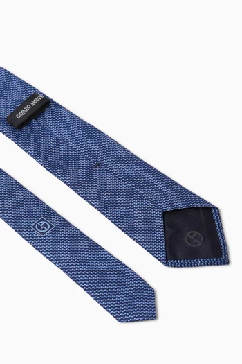 Micro Design Jacquard Tie in Silk