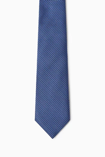 Micro Design Jacquard Tie in Silk