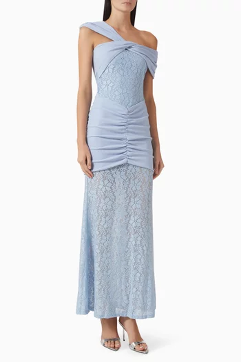 Valencia Gown in Crepe & Lace