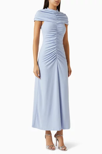 Valencia Maxi Dress in Stretch Crepe