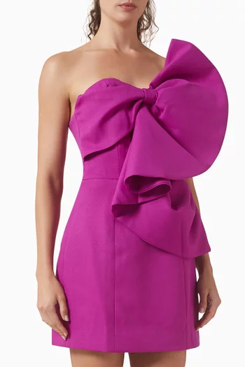 Beatrix Mini Dress in Bonded Crepe