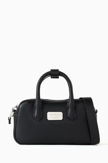 XS Logo Tote Bag in Leather