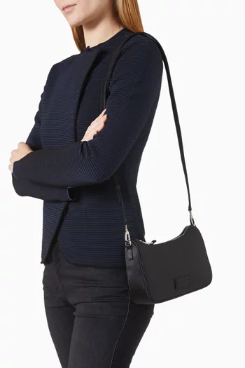 Logo Shoulder Bag in Satin