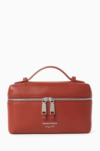 Vanity Top Handle Bag in Leather