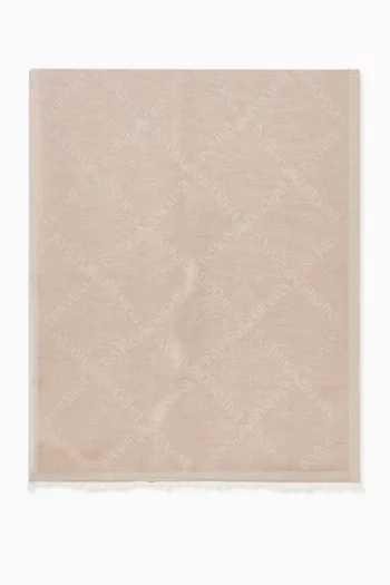 وشاح بشعار الماركة بتصميم متقاطع مزيج قطن