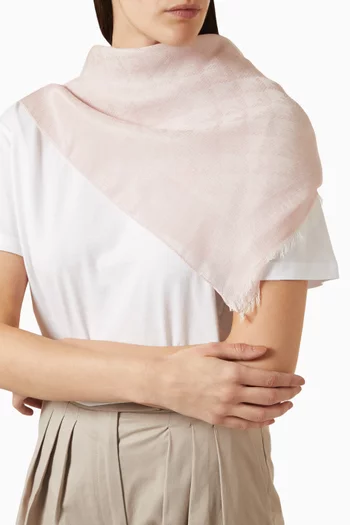 Criss-cross EA Logo Scarf in Cotton-blend