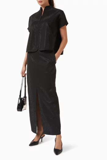 Crystal-embellished Maxi Skirt