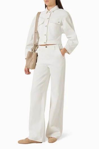 Blouson Crop Jacket in Denim