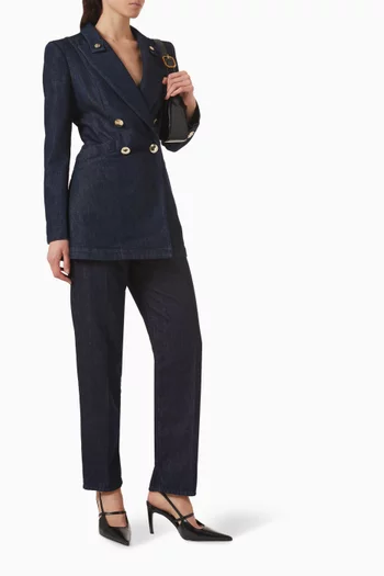 جاكيت بصفي أزرار دينم