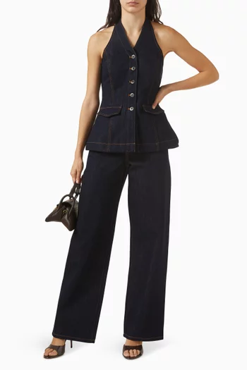 Kori Wide-leg Jeans in Denim