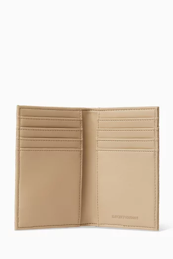 Embossed Vertical Cardholder in Suede