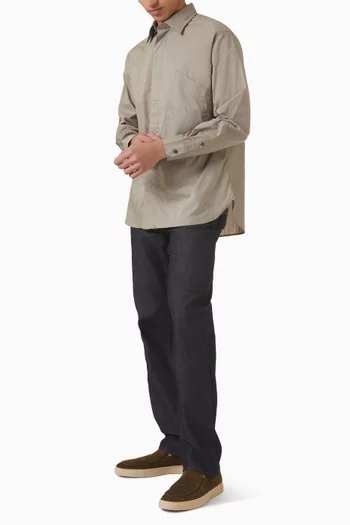 Point-collar Shirt in Cotton