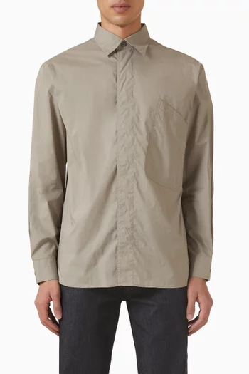 Point-collar Shirt in Cotton