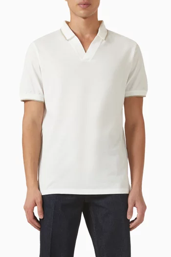 تي شيرت بولو مطرز بشعار النسر بحجم صغير قطن بيكيه