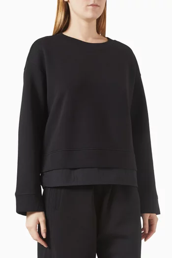 Drawstring Hem Sweatshirt in Jersey